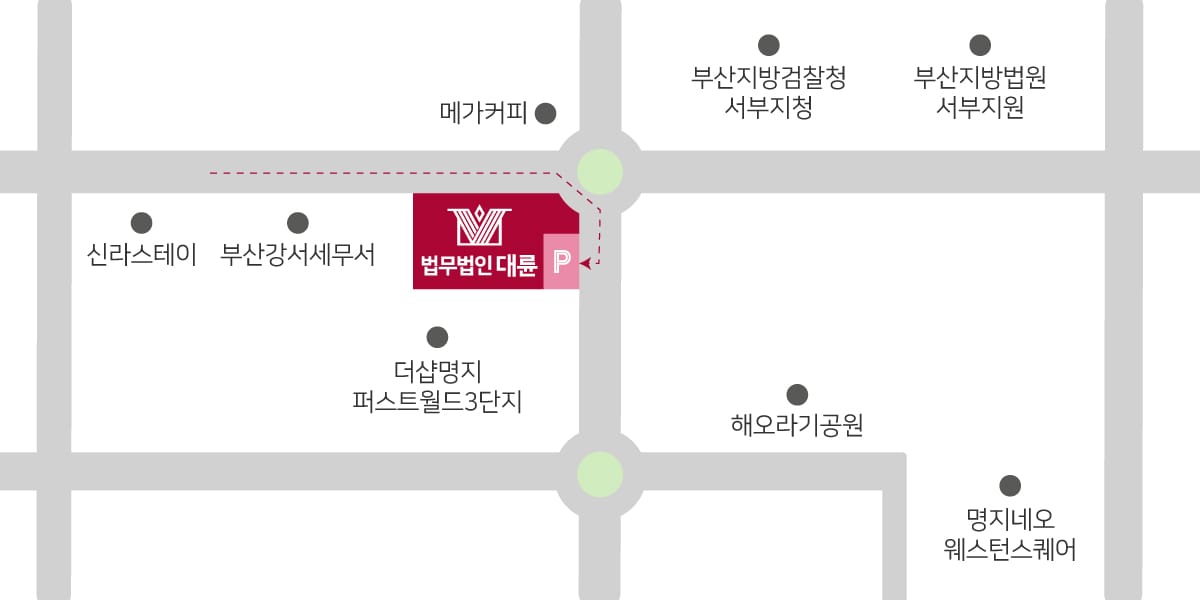 부산서부(명지) 사무소 약도